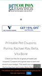 Mobile Screenshot of petcouponsavings.com