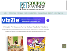 Tablet Screenshot of petcouponsavings.com